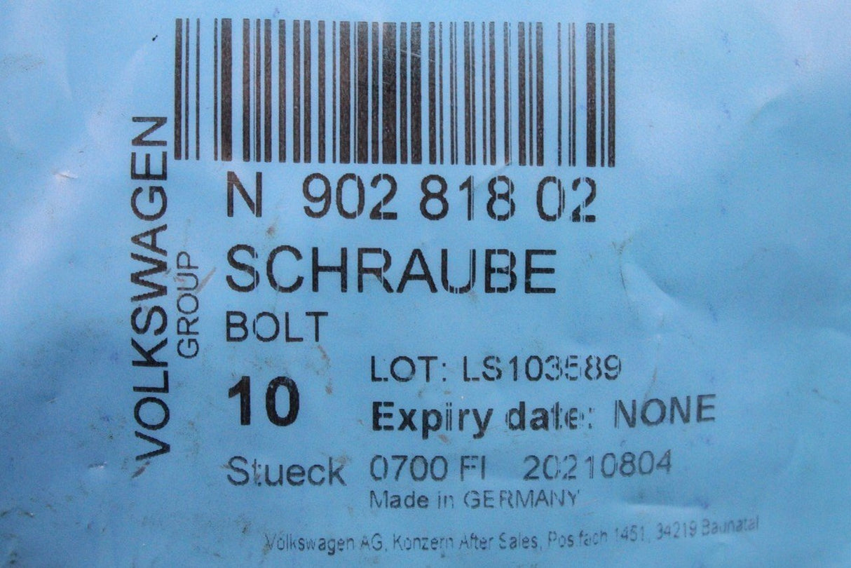 VW Audi Skoda SEAT seal plug fill/drain bolt with washer (M10) N90281802