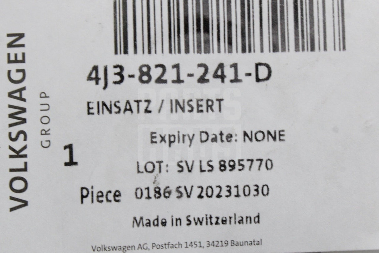 Audi e-tron GT 2021-on charging port flap insert (left) 4J3821241D