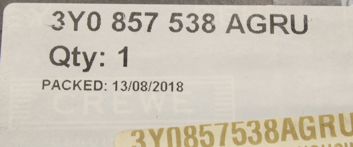Bentley Continental exterior wing mirror housing (right) 3Y0857538A GRU