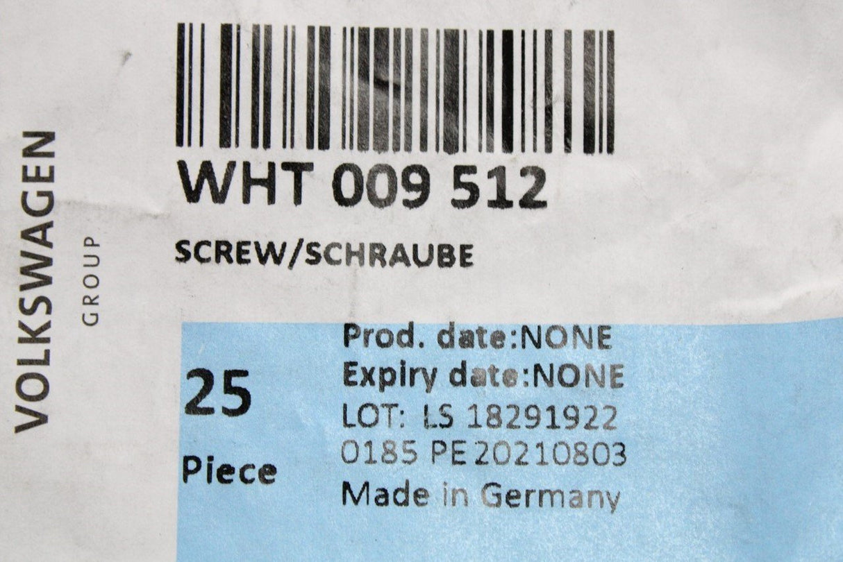 VW Audi Skoda torx head bolt 6x20mm (x1) WHT009512
