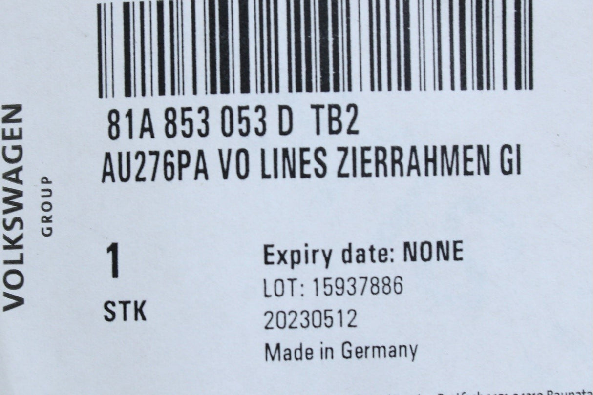 Audi Q2 2017-on front bumper lower grille (left) 81A853053D TB2