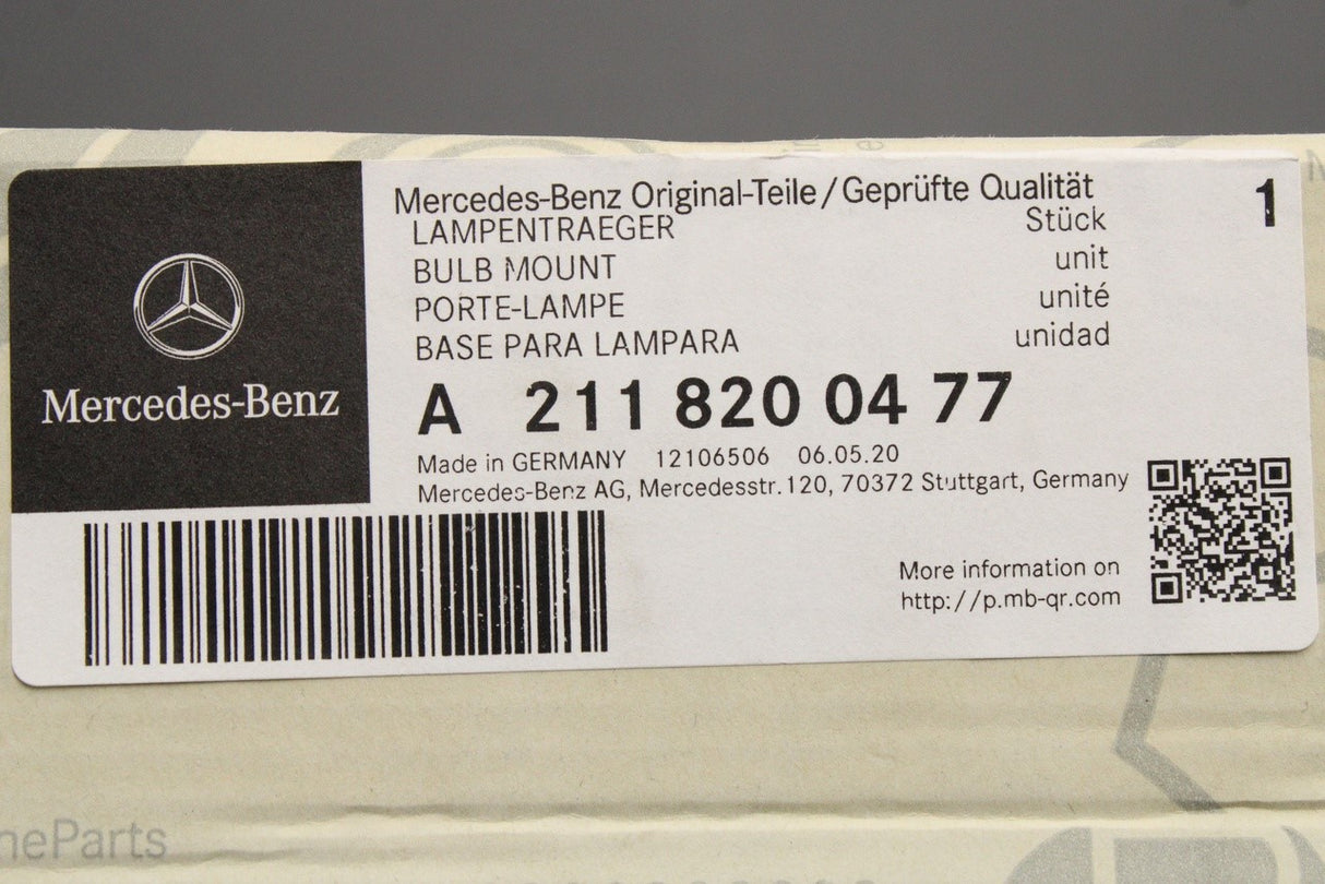 Mercedes-Benz E-Class rear tail light bulb holder (right) A2118200477