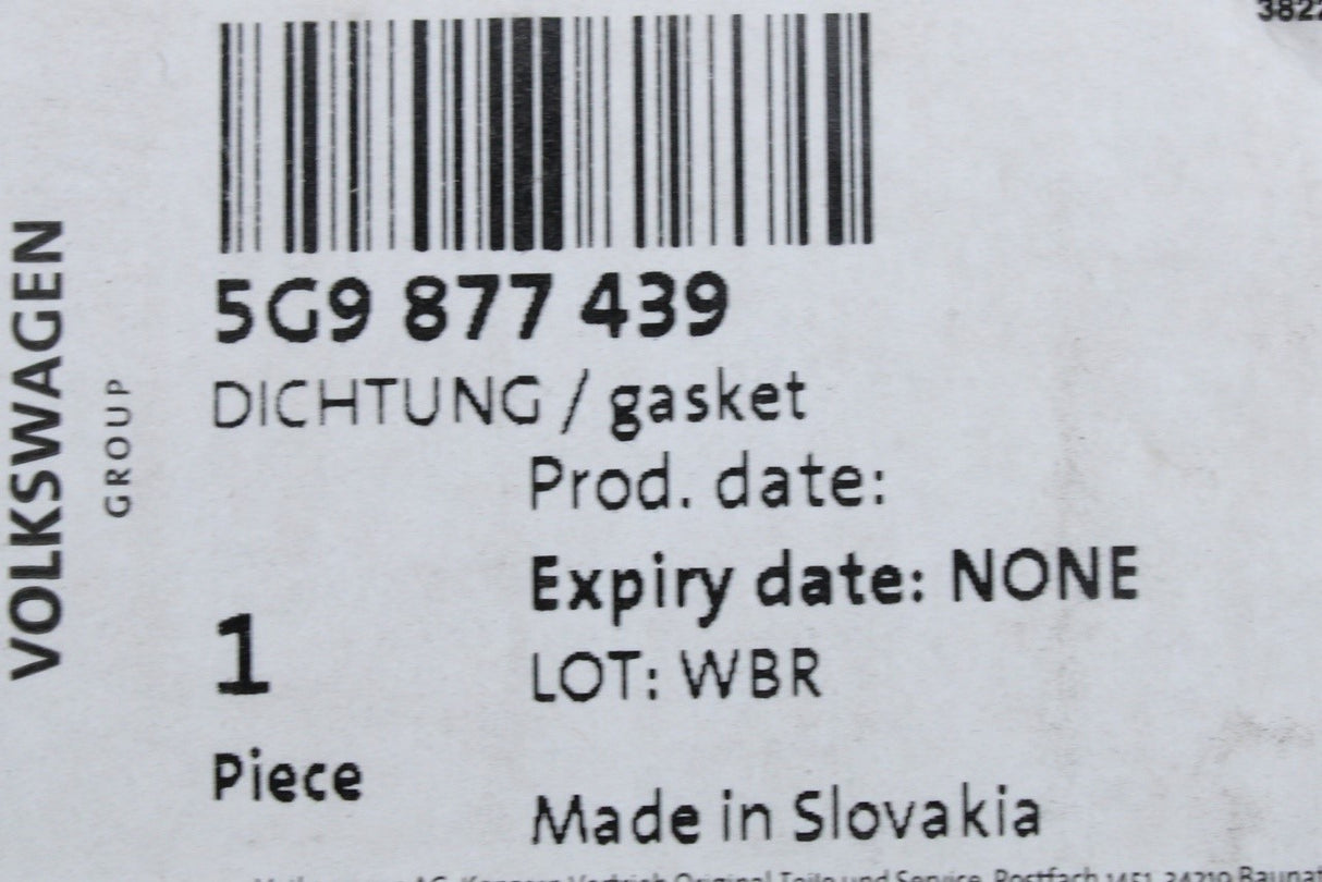 VW Golf MK7 MK7.5 Skoda Octavia panoramic sunroof seal (inner) 5G9877439