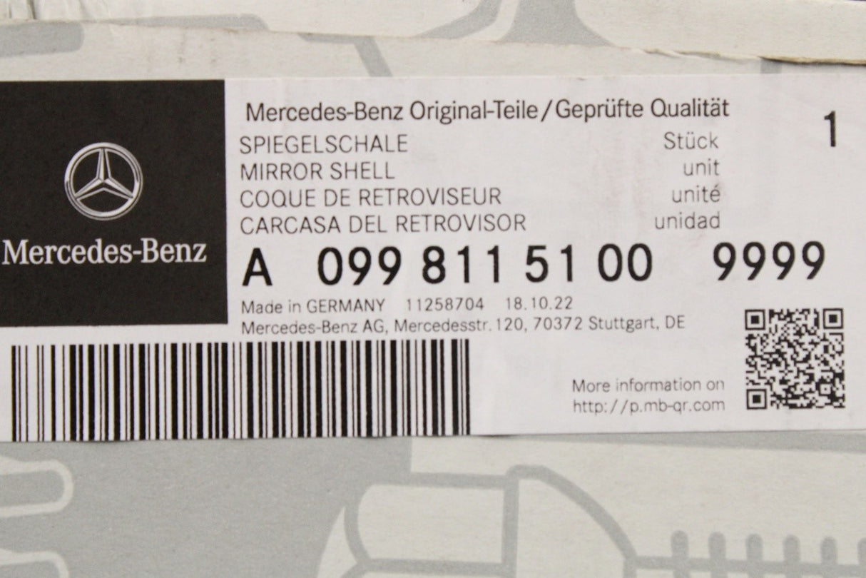 Mercedes-Benz C-Class wing mirror cover cap (left) A09981151009999