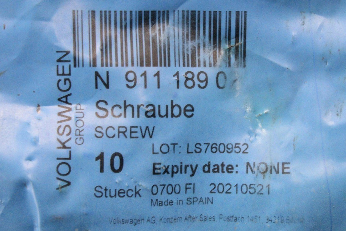 VW Audi Skoda SEAT inner multipoint head bolt M10x80 (x1) N91118902