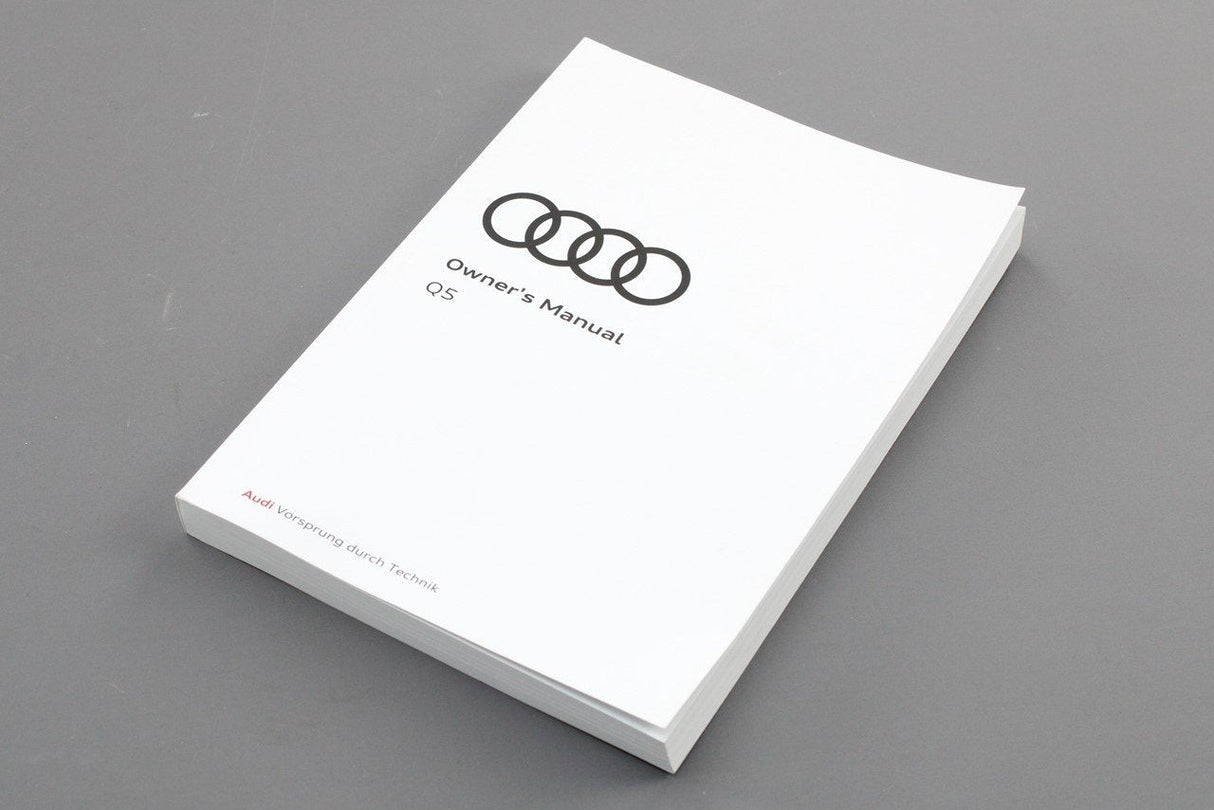 Audi Q5 2017-on owner manual handbook 80A012720AE