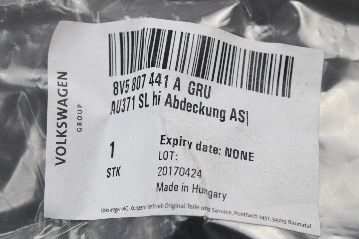 Audi A3 2013-2016 bumper towing eye cover trim (rear) 8V5807441A GRU