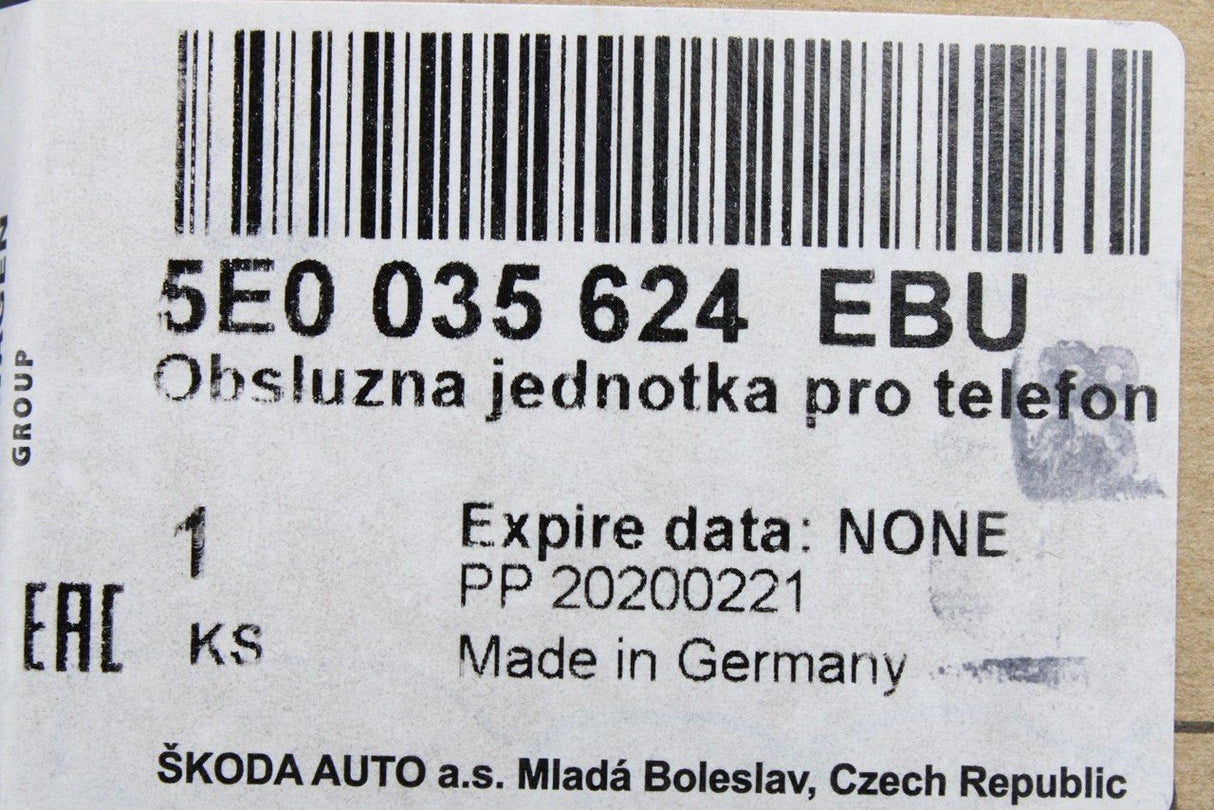 Skoda Octavia 18-on emergency assist button control panel 5E0035624 EBU