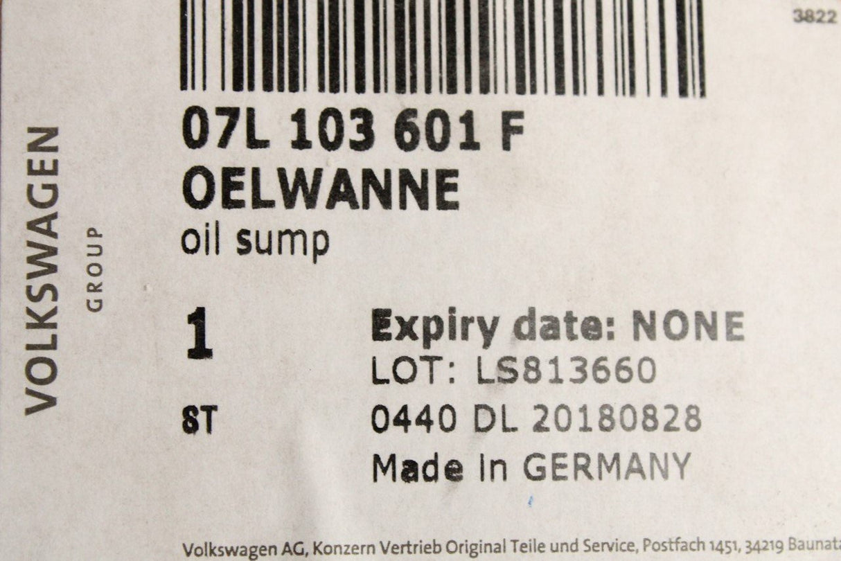 Audi R8 2007-on dry oil sump (5.2L V10) 07L103601F
