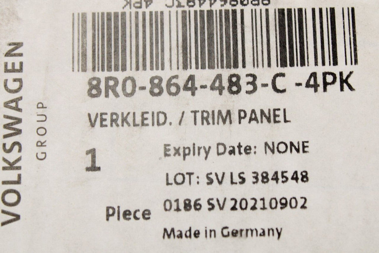 Audi Q5 2009-2017 boot loading trim scuff plate 8R0864483C 4PK
