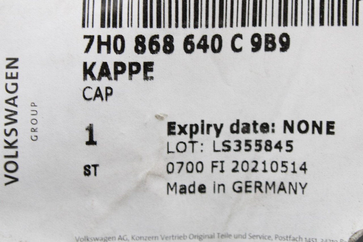 VW Transporter sliding door roller lower cover (right) 7H0868640C 9B9