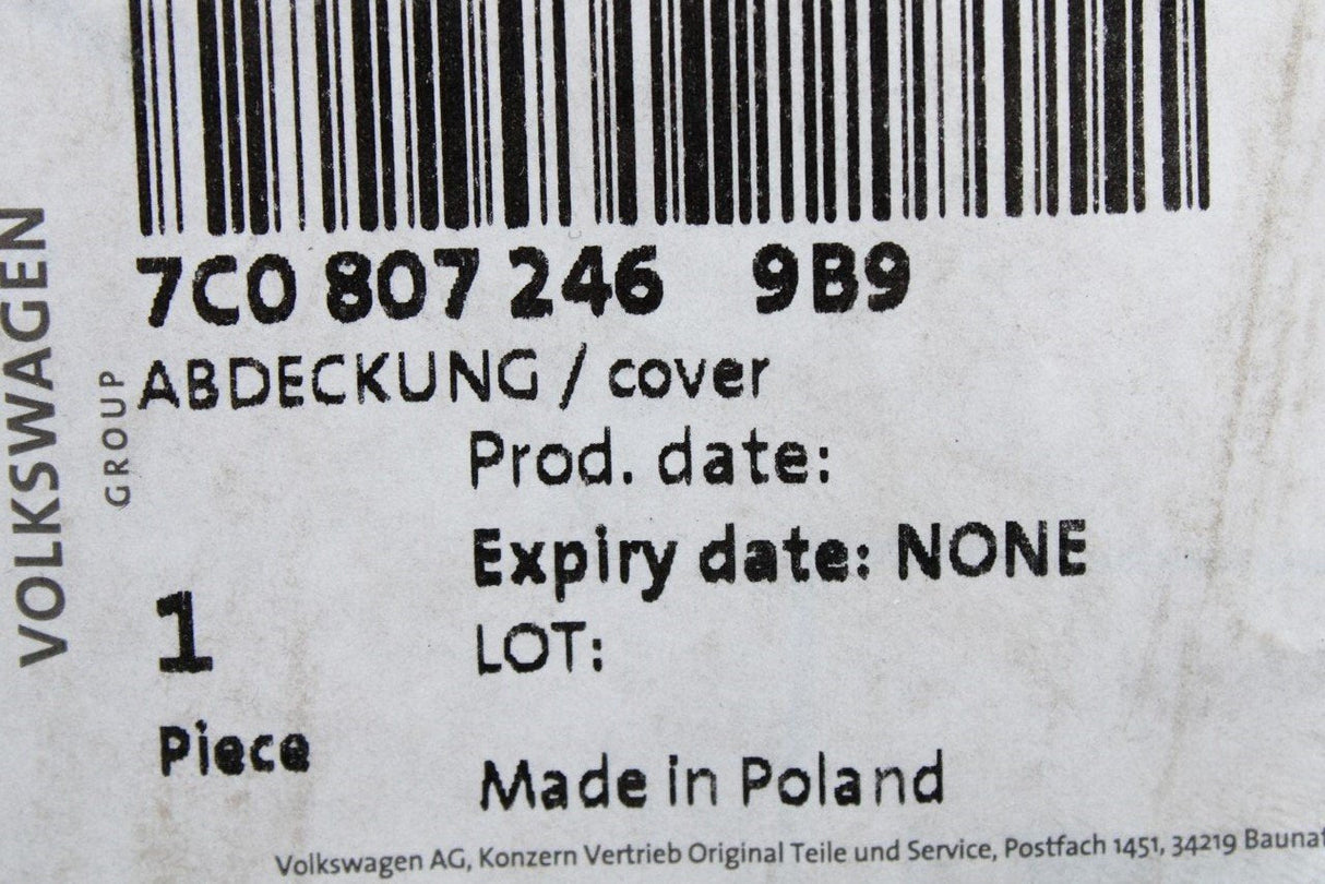 VW Crafter 2017-on front lower grill insert cover (right) 7C0807246 9B9