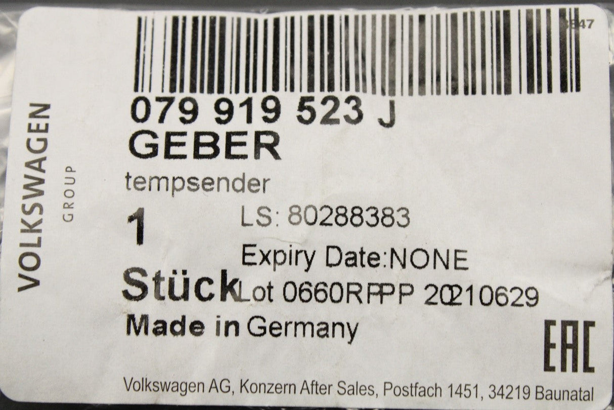 VW Golf Audi Skoda SEAT coolant temperature sensor (2.0 TFSI) 079919523J