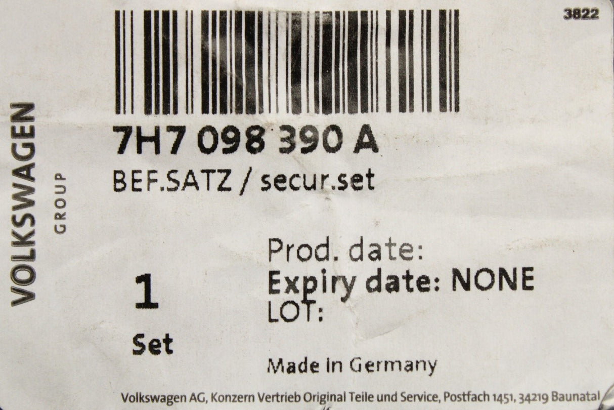 VW California 2010-2019 sliding cupboard door fixings 7H7098390A