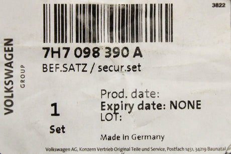 VW California 2010-2019 sliding cupboard door fixings 7H7098390A