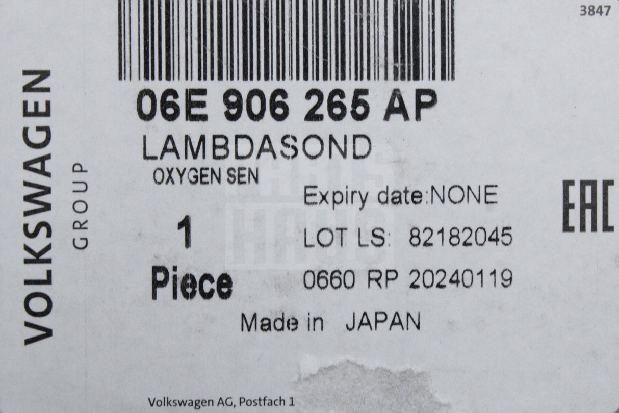 Audi Q7 2016-on 3.0 V6 TFSI lambda probe (pre-catalyst) 06E906265AP