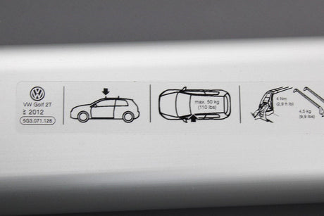 VW Golf MK7 MK7.5 accessory roof bar set 3 door only 5G3071126