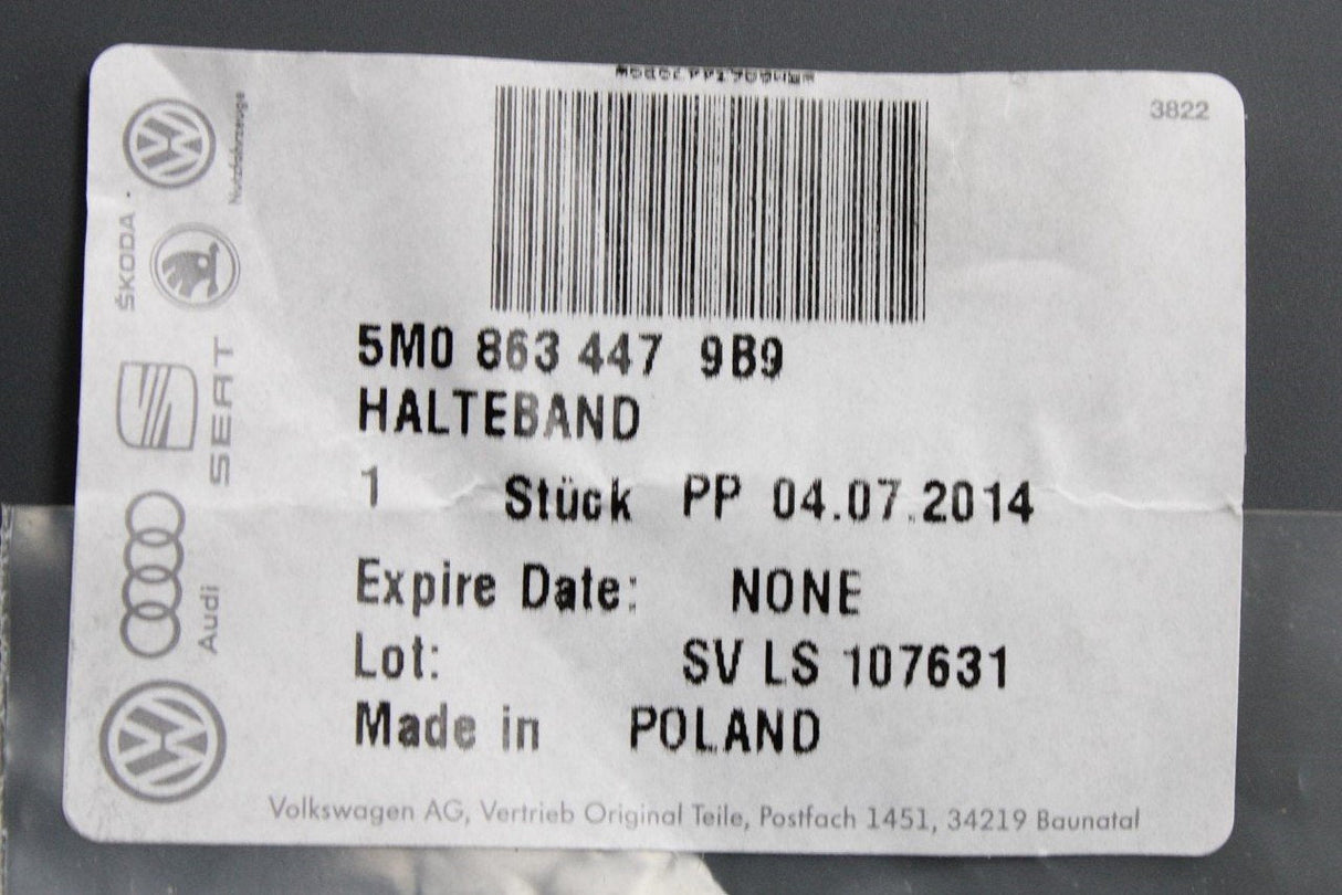 VW Golf Plus 2005-2014 parcel shelf holding string x1 5M0863447 9B9