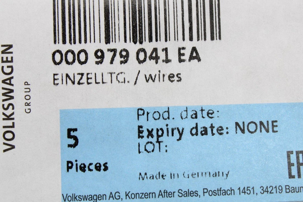 VW Audi Skoda SEAT Electrical repair wires 1.5mm (x5) 000979041EA
