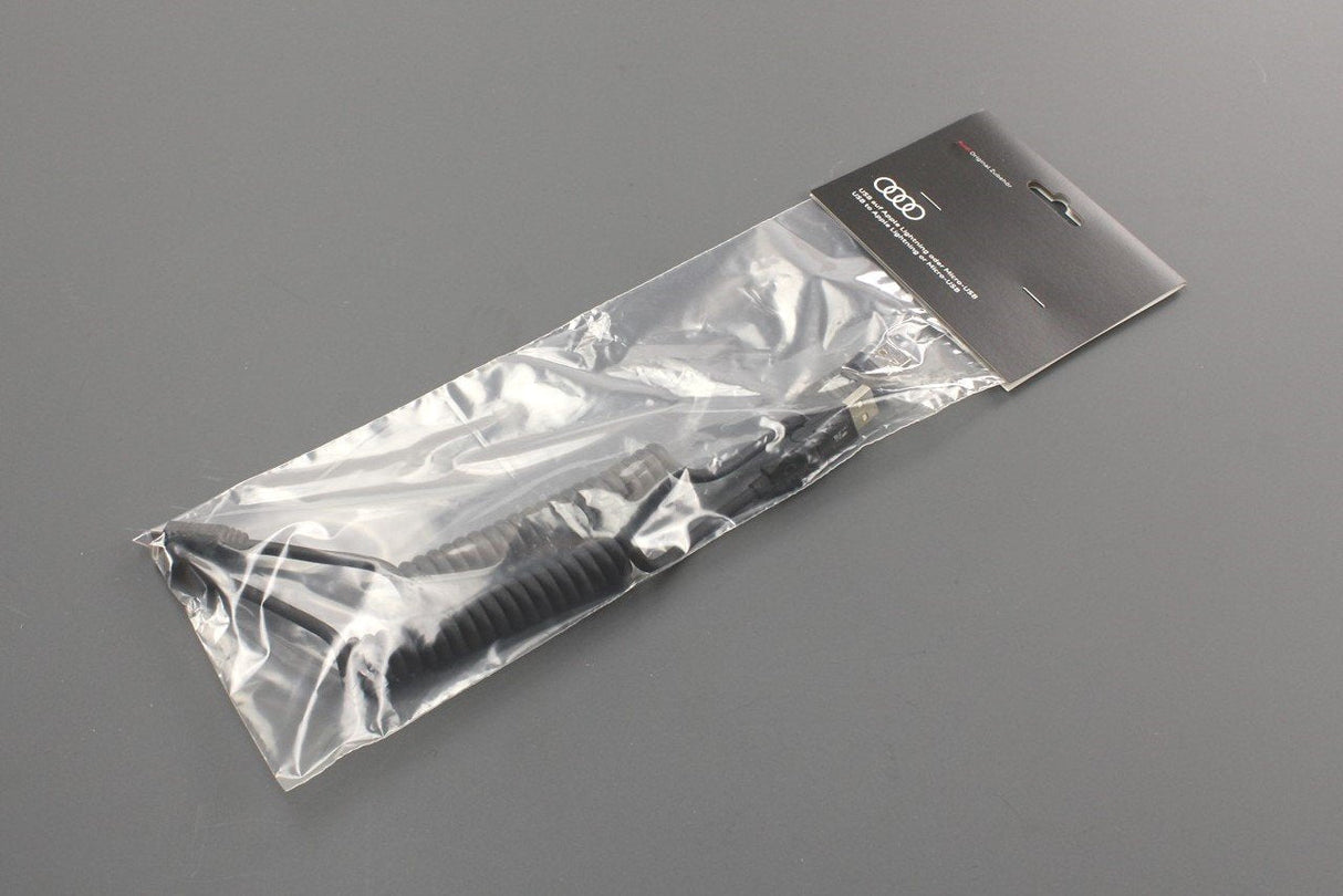 Audi USB cables (x2) USB-A to Lightning & USB-A to USB-Micro 8S0051435F