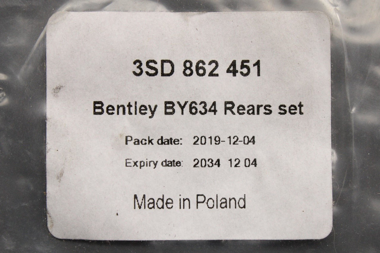 Bentley Continental GT 18-on GTC 19-on rear rubber floor mats 3SD862451