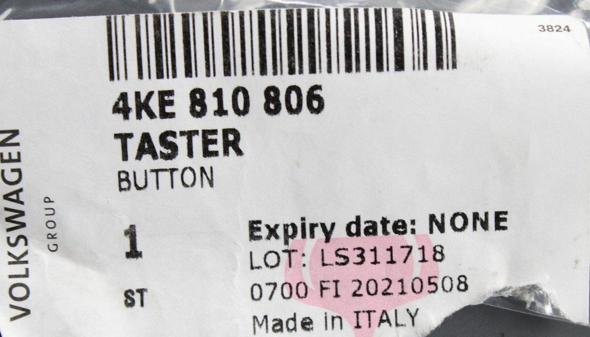 Audi E-Tron 2019-on push button for charging socket 4KE810806