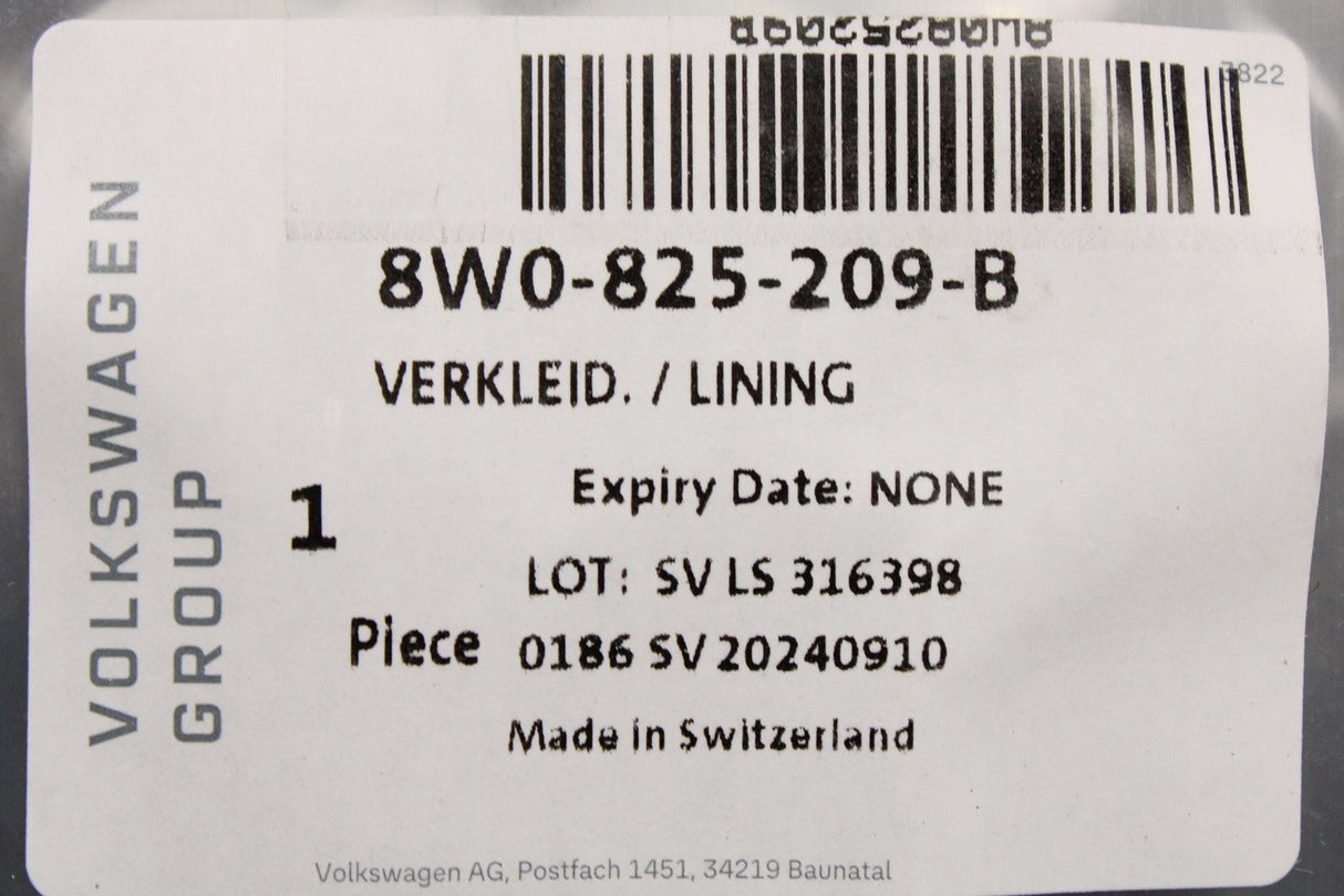 Audi A4 A5 2016-on under body trim (centre front) 8W0825209B