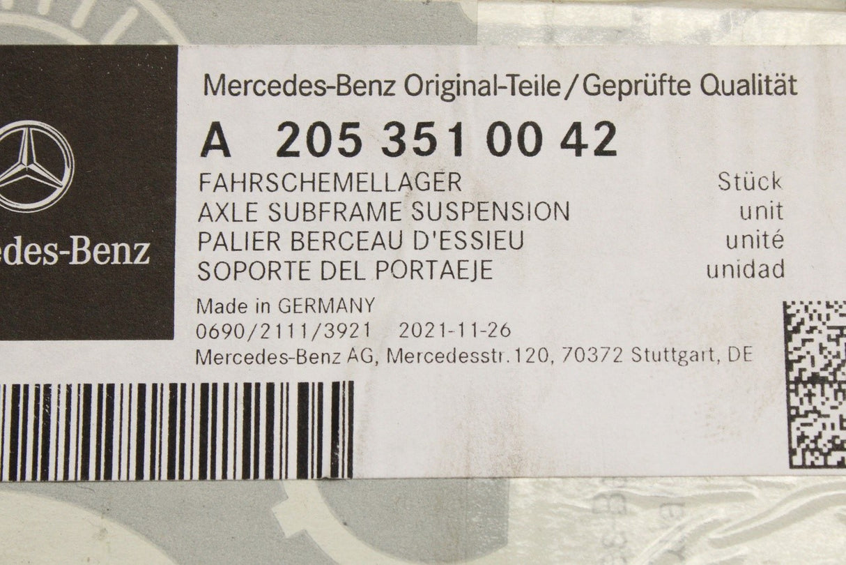 Mercedes-Benz C-Class W204 rear axle subframe bush (85mm) A2053510042