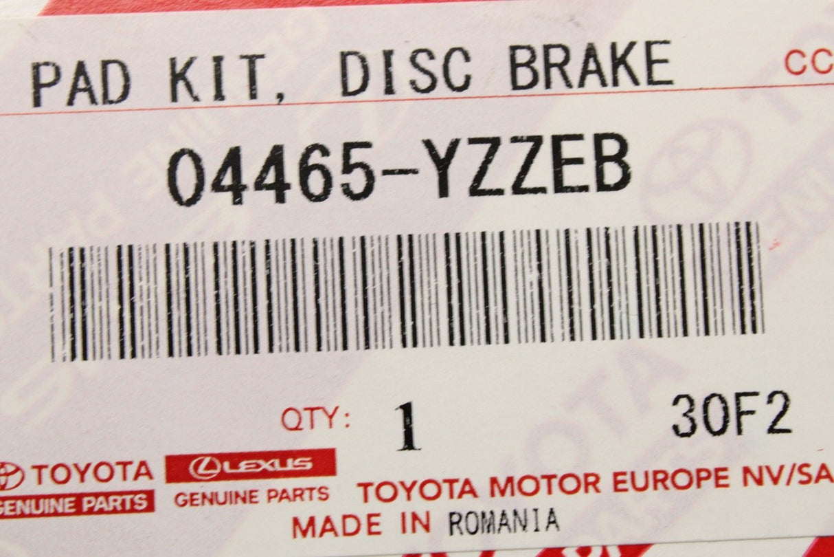 Toyota Avensis T25 brake pads 04465-YZZEB