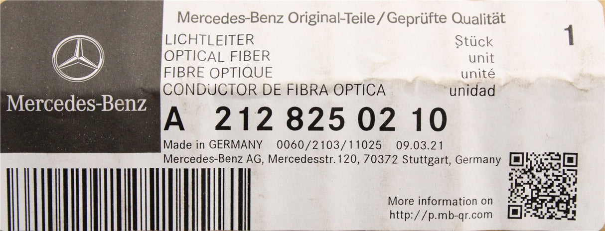 Mercedes-Benz E-Class W212 ambient light guide (front right) A2128250210