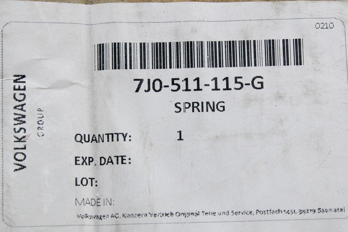 VW Transporter T5 T6 rear suspension coil spring 7J0511115G