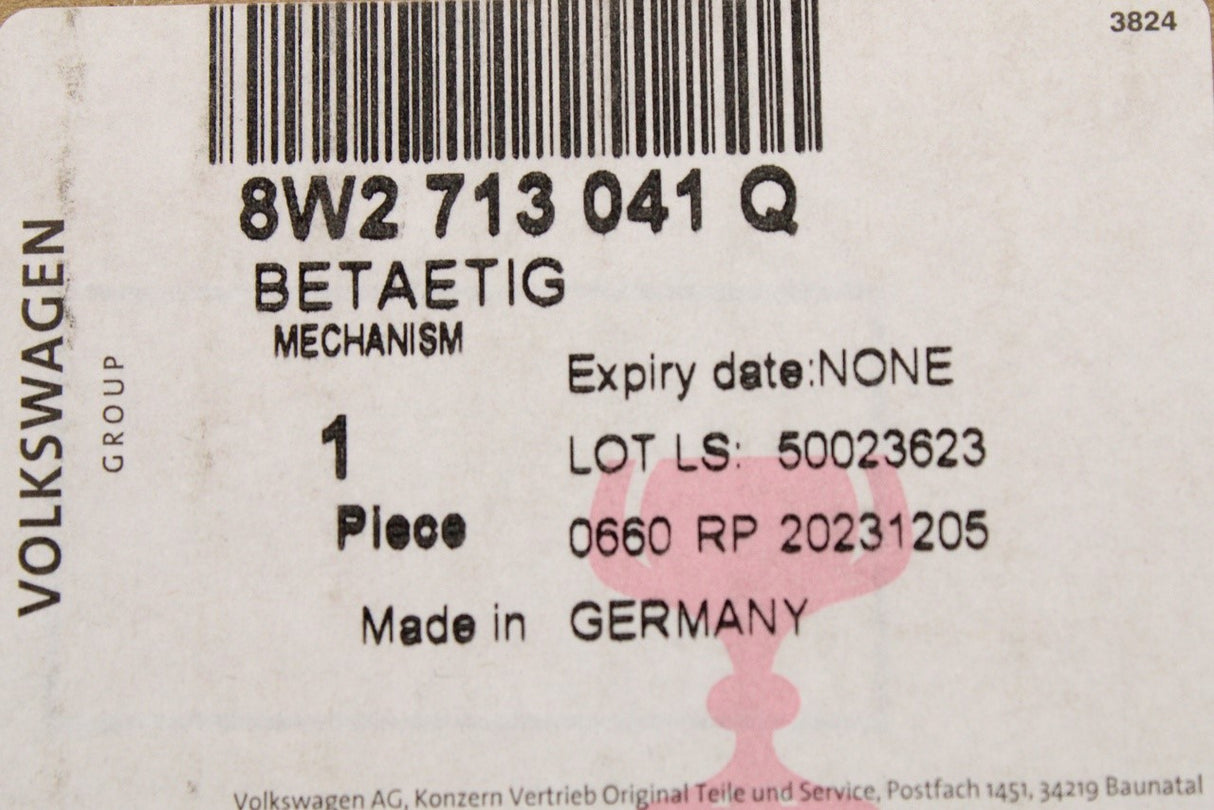 Audi A4 S4 B9 A5 S5 gear selector mechanism (RHD) 8W2713041Q