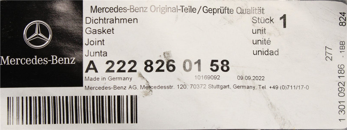 Mercedes-Benz S-Class W222 headlight frame (right) A2228260158