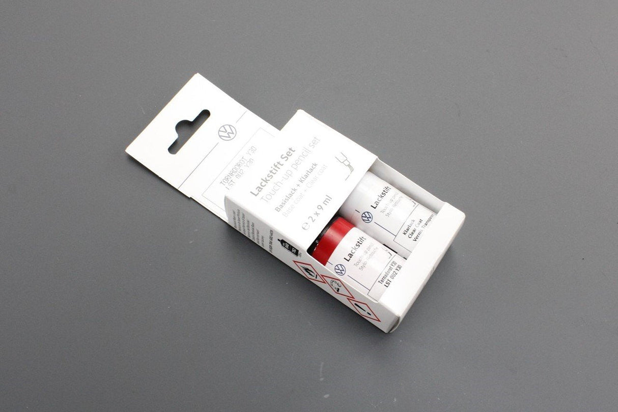 VW Touch up paint set x2 9ml Tornado Red LY3D LST0U2Y3D