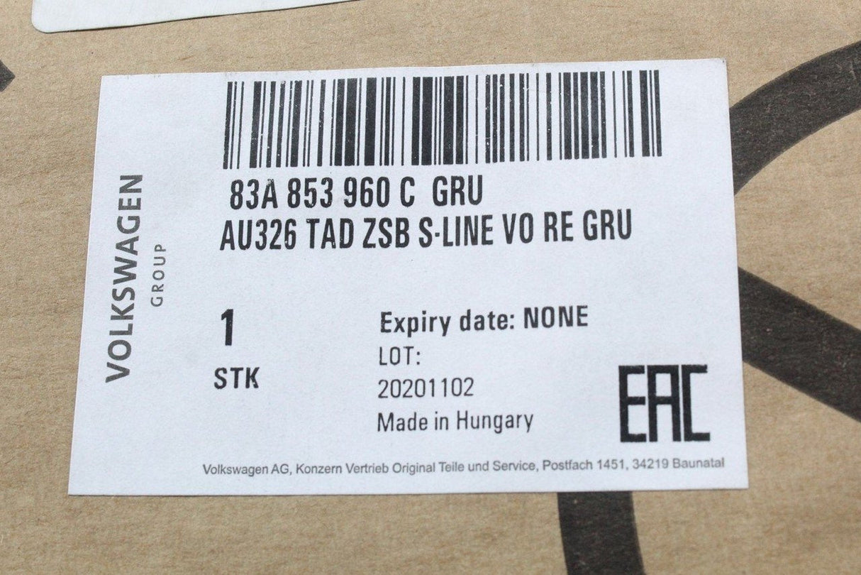 Audi Q3 19-on S-Line right lower front door moulding trim 83A853960C GRU