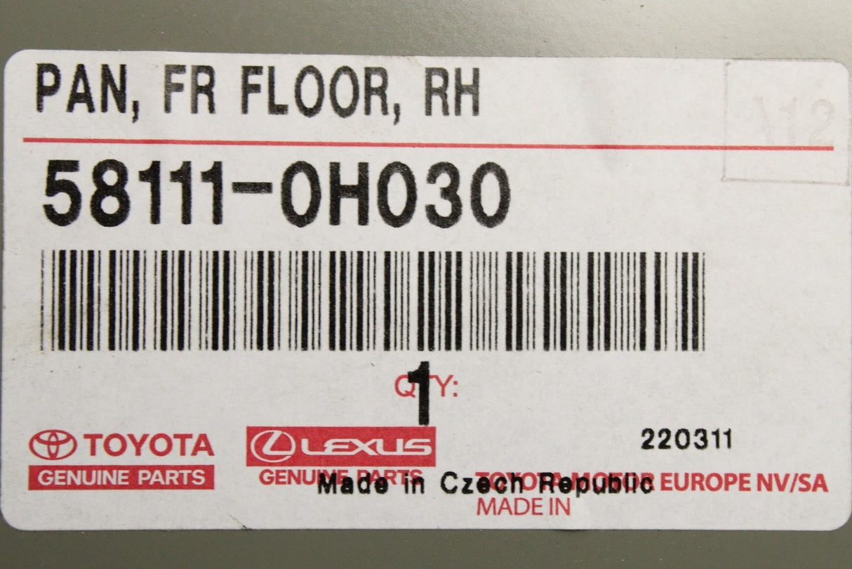 Toyota Aygo X 2022-on front floor pan (right) 58111-0H030