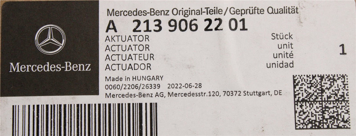 Mercedes-Benz E-Class W213 bonnet hinge actuator A2139062201