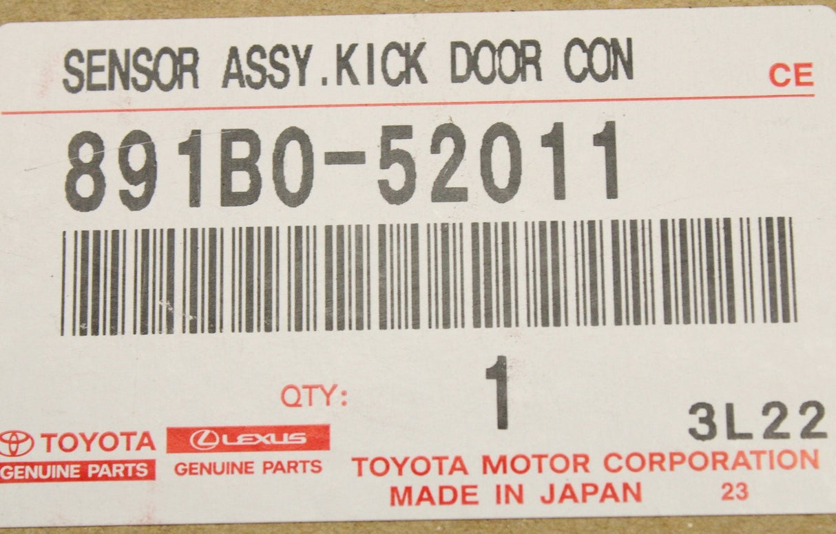 Toyota Yaris Cross 2020-on boot release kick sensor 891B0-52011