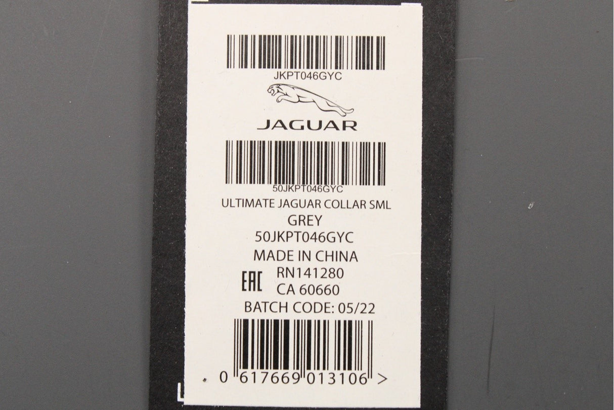 Jaguar accessory grey ultimate pet collar (small) JKPT046GYC