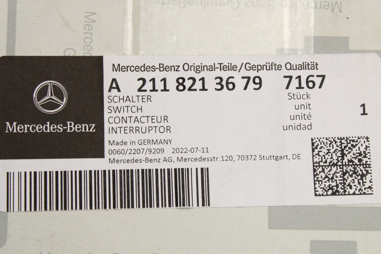 Mercedes-Benz E Class CLS drivers electric window switches A21182136797167