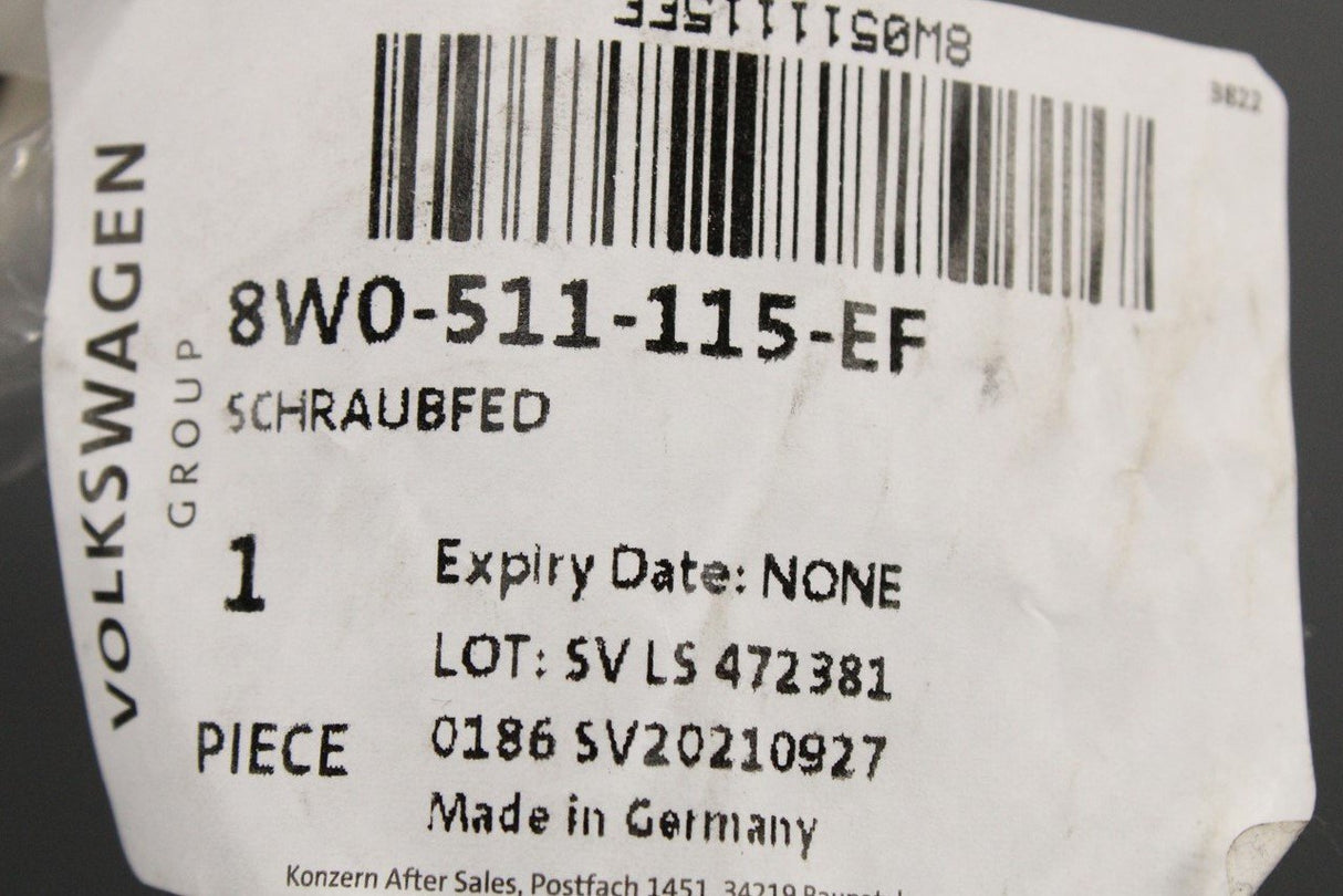 Audi A4 S4 A5 S5 RS5 2016-on coil spring (rear) 8W0511115EF