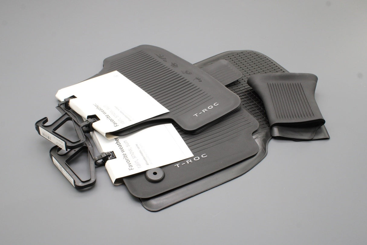 VW T-Roc 2026-on RHD all weather floor mats (front, centre & rear) 2GW061502 82V / 2GV061512 82V / 2GV061580 82V
