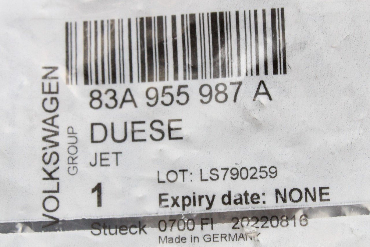 Audi Q3 RSQ3 2019-on heated windscreen washer jet (left) 83A955987A