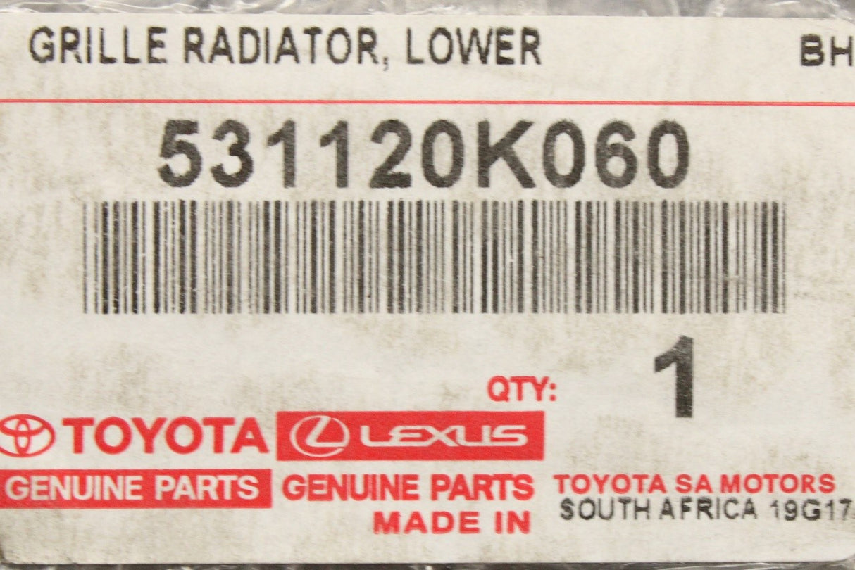 Toyota Hilux 2011-2021 front radiator grille (lower section) 531120K060