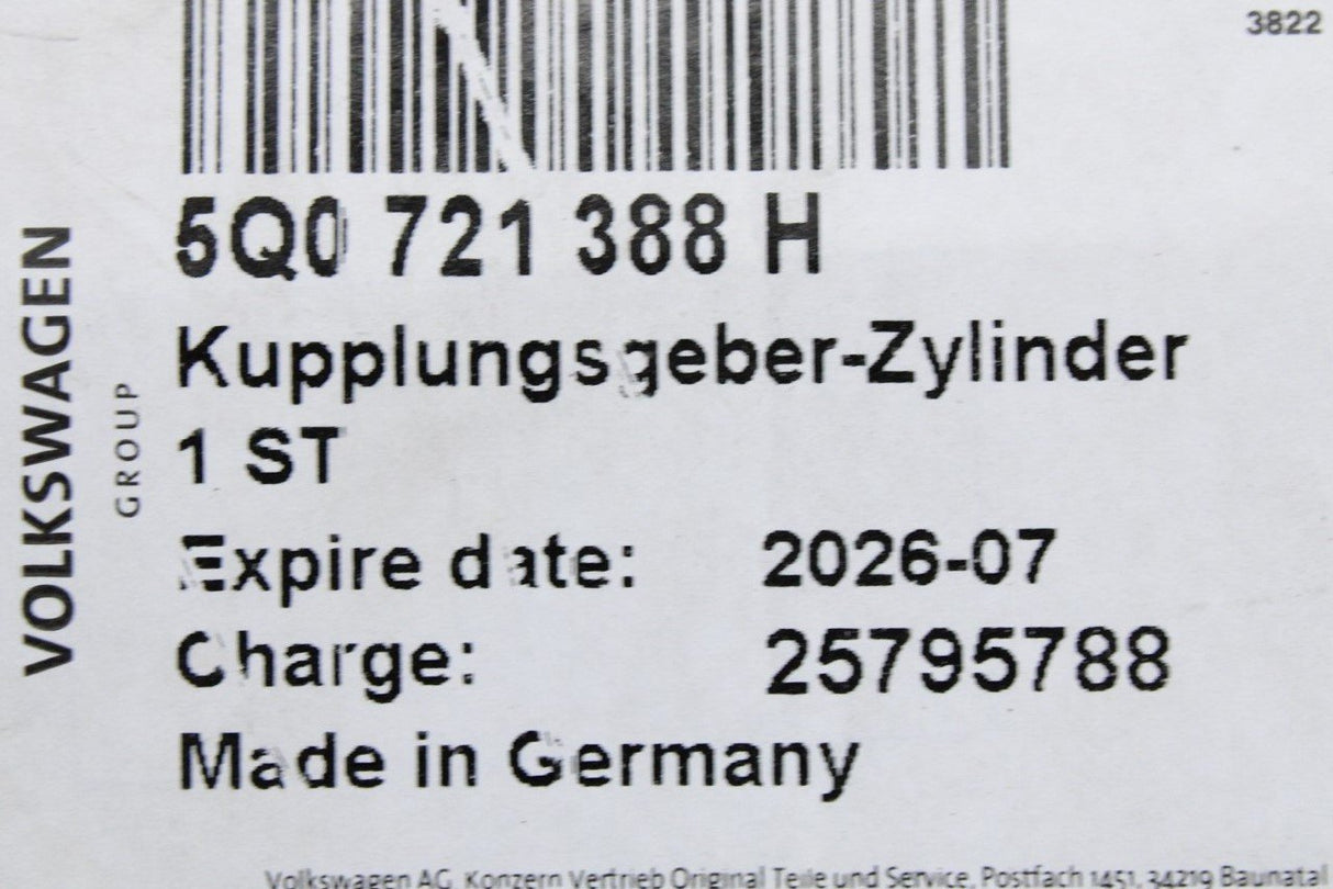 VW Skoda SEAT Clutch master cylinder with start-stop switch 5Q0721388H