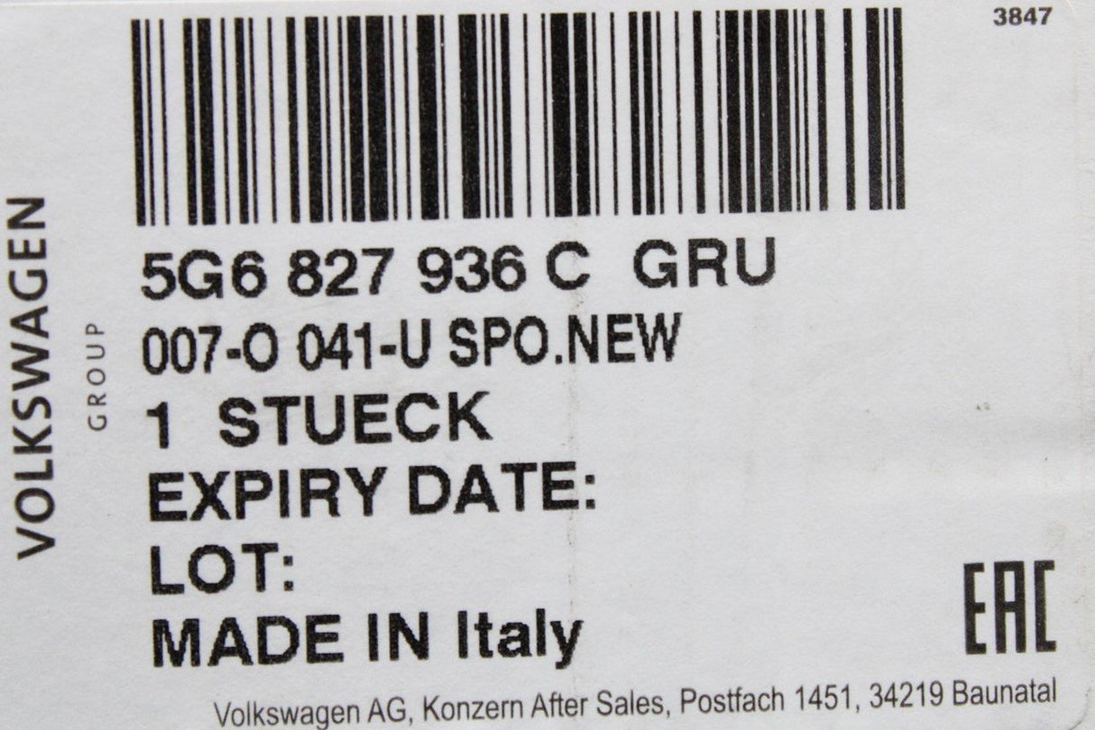 VW Golf GTI GTD GTE MK7 MK7.5 rear boot lid spoiler grey 5G6827936C GRU