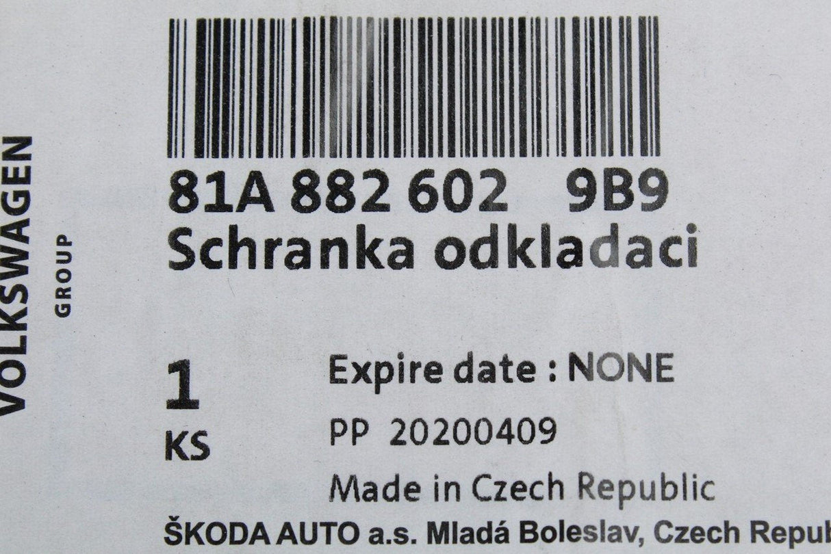 SEAT Ibiza Arona Skoda Scala right seat stowage compartment 81A8826029B9