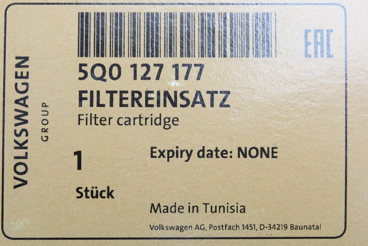 VW Golf MK7 Passat A3 TT Octavia Leon 1.6 2.0 TDI fuel filter 5Q0127177
