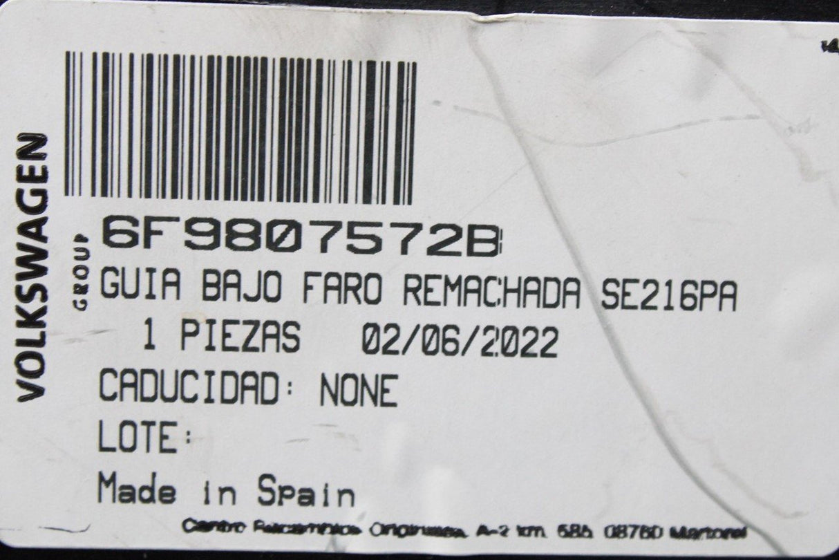 SEAT Arona 2018-on headlight bracket support guide (right) 6F9807572B