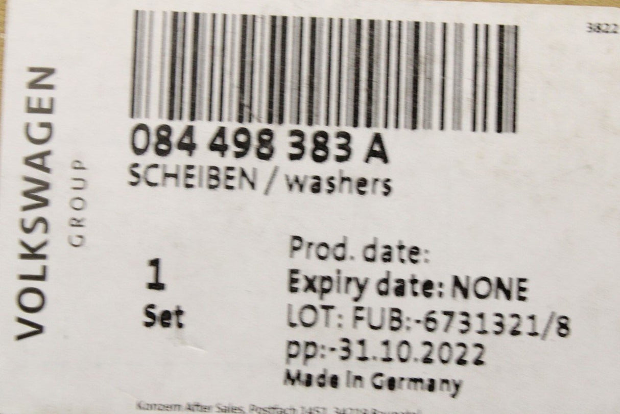 VW Golf MK7 Audi A3 Q3 Skoda SEAT gearbox shim set (0.7-2.4) 084498383A